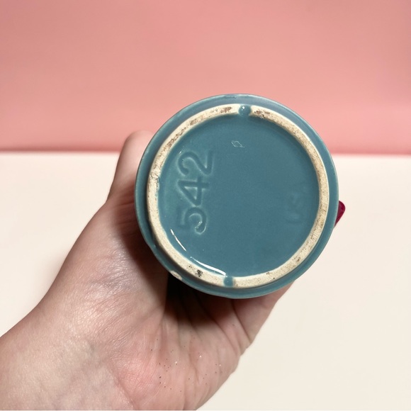 Vintage retro art deco funky blue twist vase - Picture 4 of 4